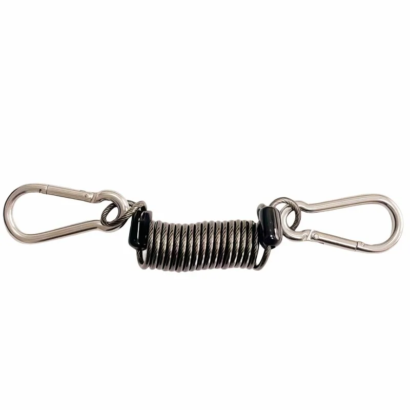 Durable Anti-Loss Steel Wire Spring Keychain with Elastic Telescopic Chain