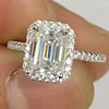 W. Crushed Ice Cut 1ct 2ct Moissanite D Color Gemstone  925 Sterling Silver Engagement Ring for Women Jewelry Gift 2
