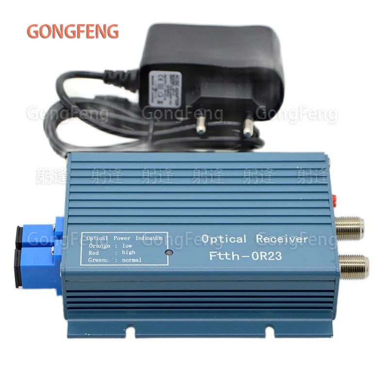 FTTH CATV High Level Optical Receiver With WDM Fiber Optical Converter SC/UPC Duplex Connector Mini Mode With 2 Output RF inch audio to fiber converter single mode fc lc st sc fiber connector to analog audio over fiber