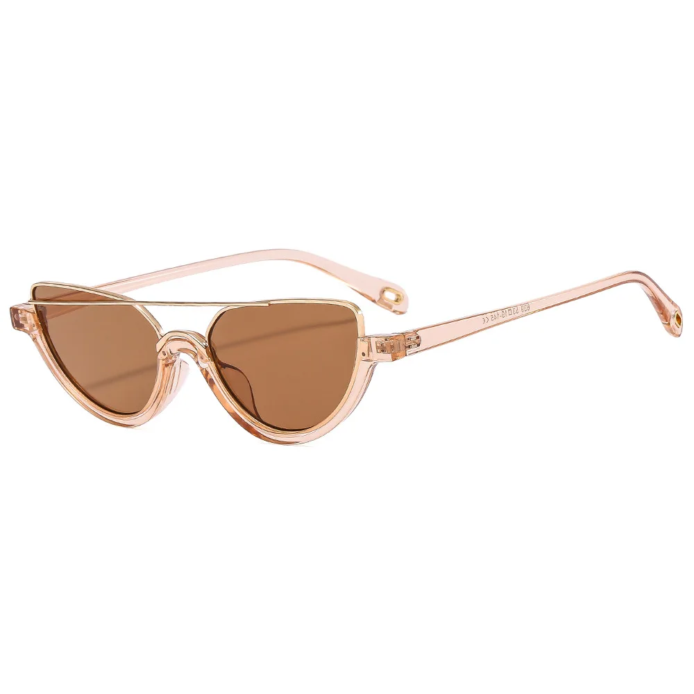 

Half Frame Sunglasses Men's Fashion Highstreet Vintage Eyeglasses Women's Candy Colored Trendy Eyewear