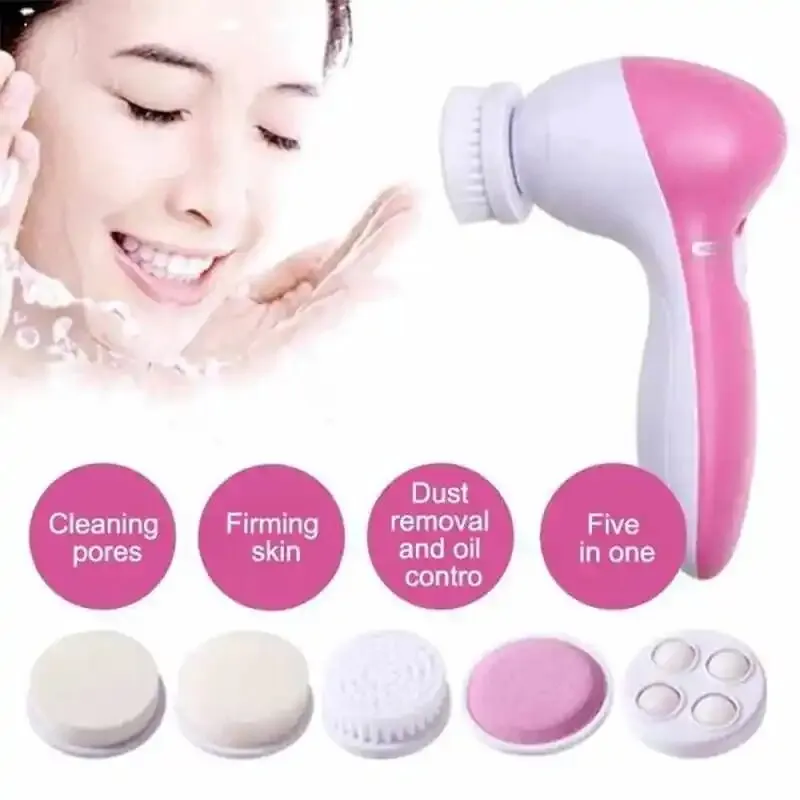 COSLUS 7in1 Electric Facial Cleansing Brush Scrubber Exfoliating Spin Cleanser Waterproof