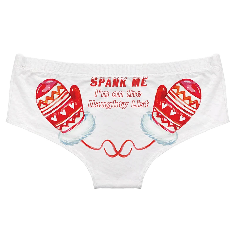 DeanFire Christmas Gifts Snowflake Cartoon Print Kawaii Ladies Panties Underwear Lovely Push Up Briefs Sexy Lingerie Thong