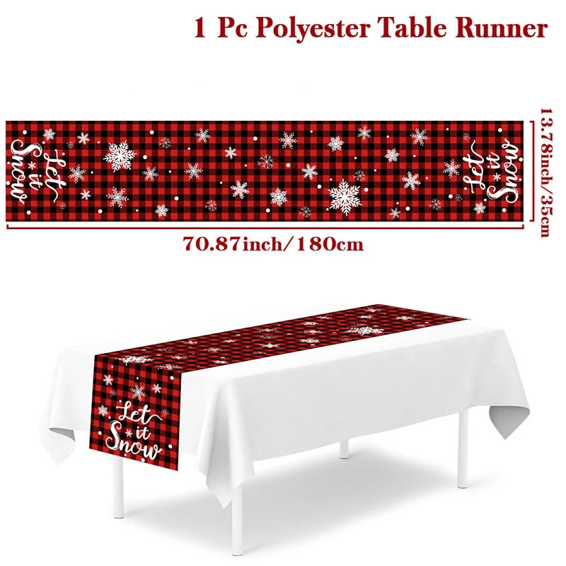 thumbnail image 1 of Caminos de mesa navideños 2024 Decoración navideña para el hogar Mantel Cubierta de mesa Regalos de Navidad Navidad Noel Año Nuevo 2025, 1 of 5