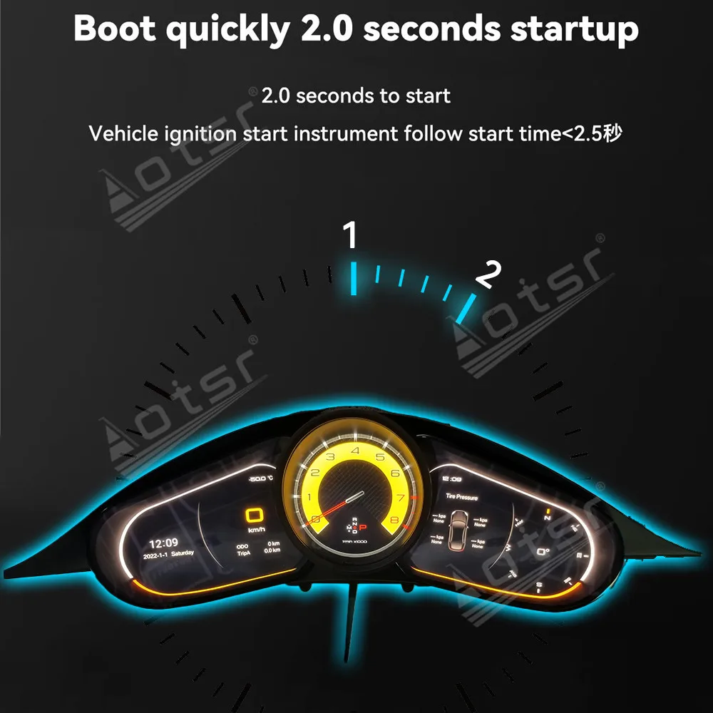 

12.3 Inch Screen Car LCD Digital Cluster For Porsche Cayenne Panamera Virtual Cockpit Speedometer Dashboard Instrument Panel