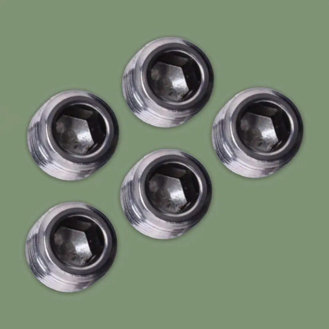 5Pcs 1/8"NPT Hex Counter Sunk Plug End Pipe Fitting Thread Socket