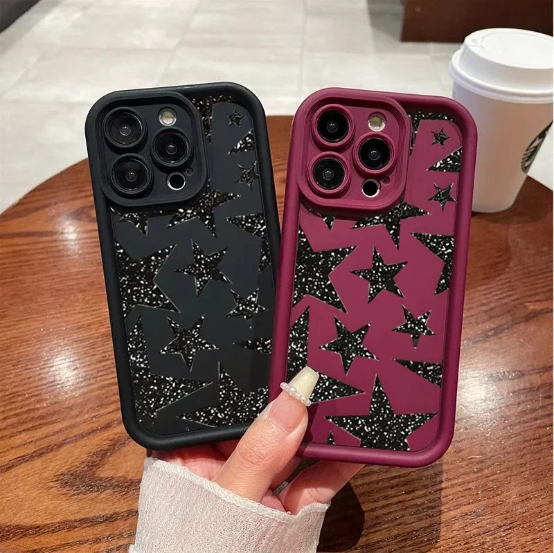 Charming Black Star Soft Phone Case