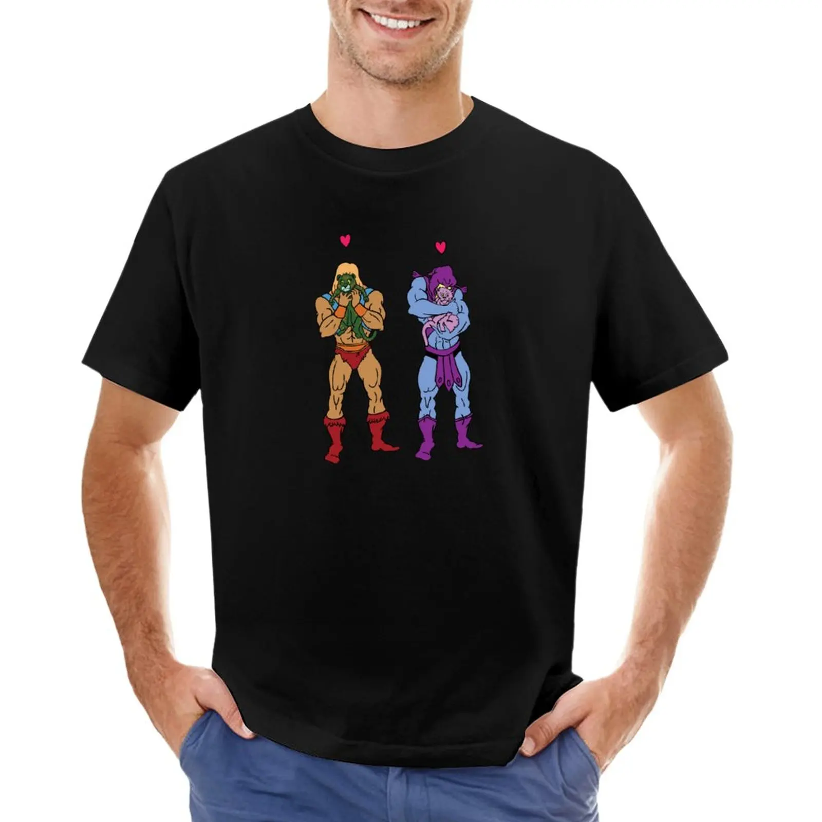 He-Man E Skeletor Snuggle Break T-Shirt Kawaii Abbigliamento Sport Fan Magliette Per Uomo Cotone