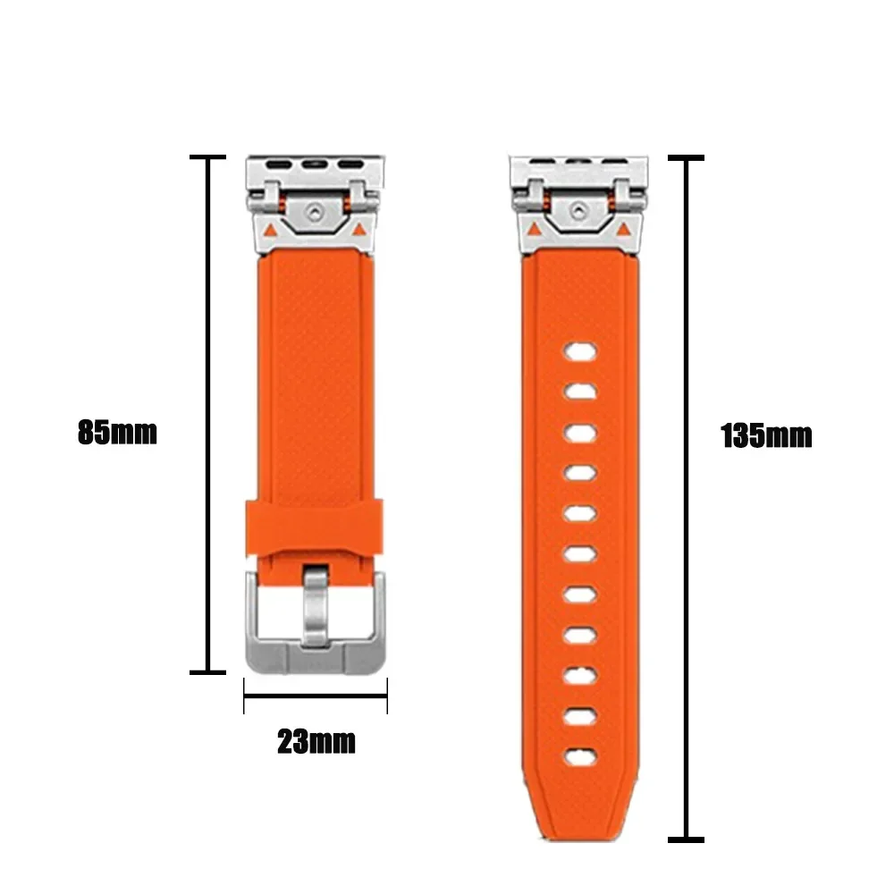 Men's Sports 22mm Silicone Band with Metal Connector - Ultimate Bracelet Strap