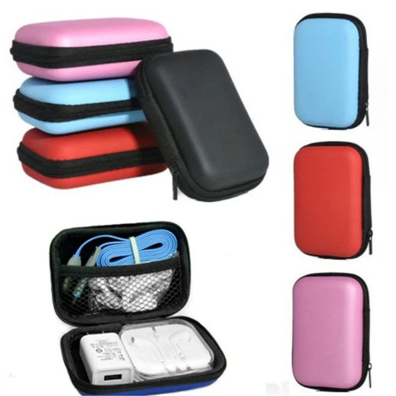 Hard Disk Case Portable Hard Disk Protection Bag Cover Zipper Bag For USB External Hard Disk Headphones U Disk Cable Storage Box