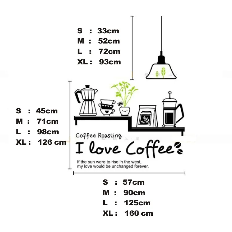 Coffee Shop Sticker Bean Milk tea Decal Cafe Cup Poster Vinyl Art Wall Decor Mural Decoration Coffee Glass Decals