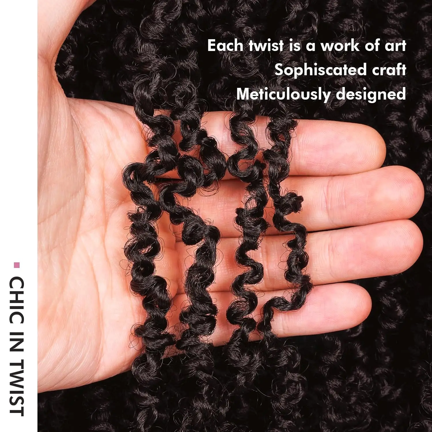Yanky Twist Crochet Hair Fluffy Spring Mini Twist Passion Twist,Ombre Brown Pre-Looped Crochet Braids Braiding Hair 5
