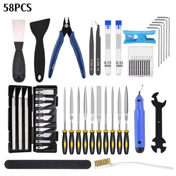 3D Printer Tool Kit for FDM/SLA – Nozzle Cleaner, Scraper, Tweezers, File & Engraving Tools for Maintenance 1