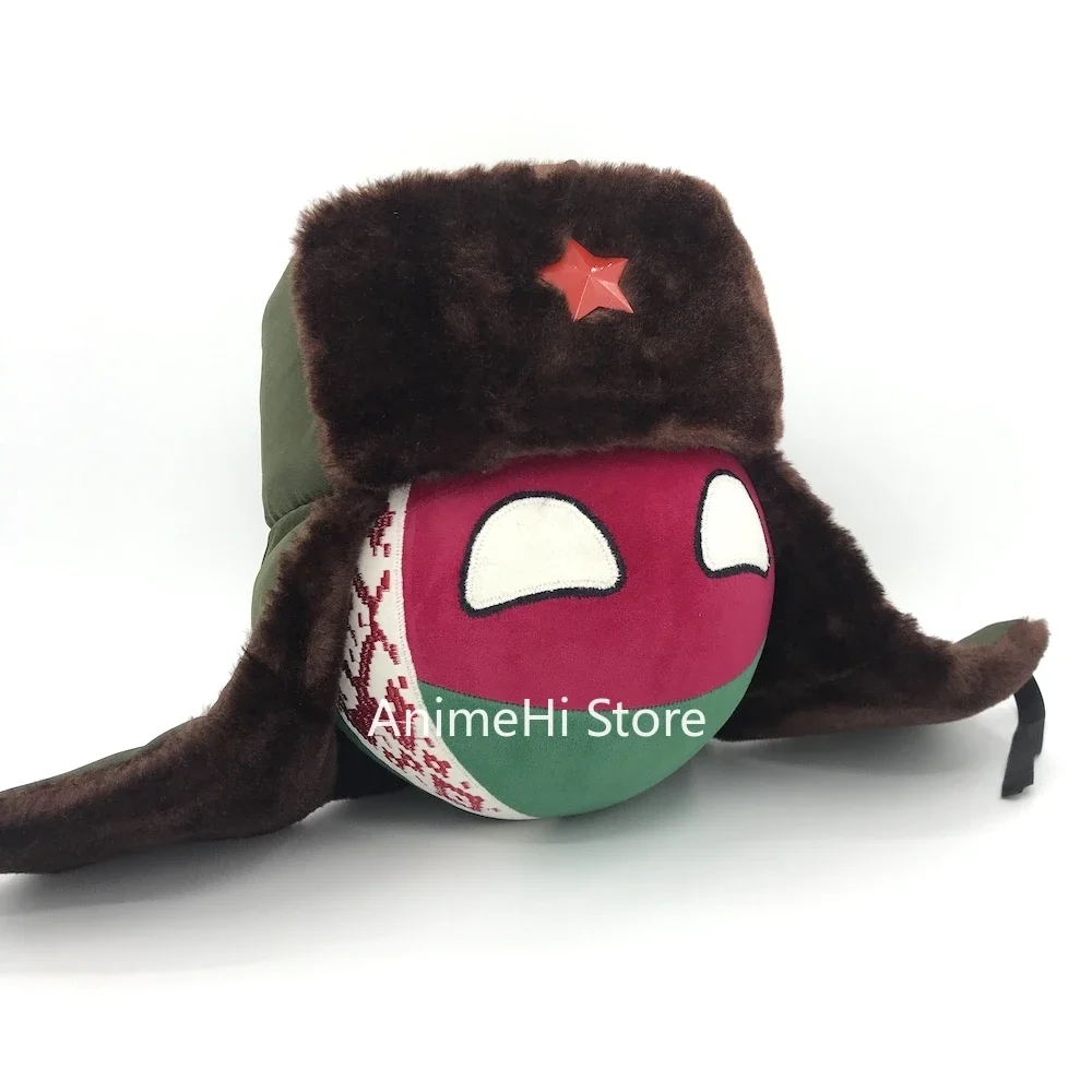 

Плюшевая кукла PolandBall, игрушка, шар Республики Беларусь и шапочка Лэй Фэн, альтин, шлем, БЛР, пейзажный мяч, косплей для подарка