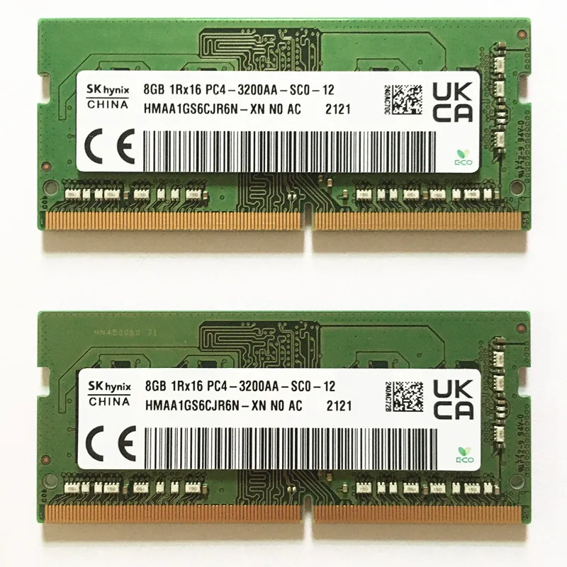 SK hynix DDR4 RAMS 8GB 1Rx16 PC4-3200AA-SC0-12 HMAA1GS6CJR6N-XN
