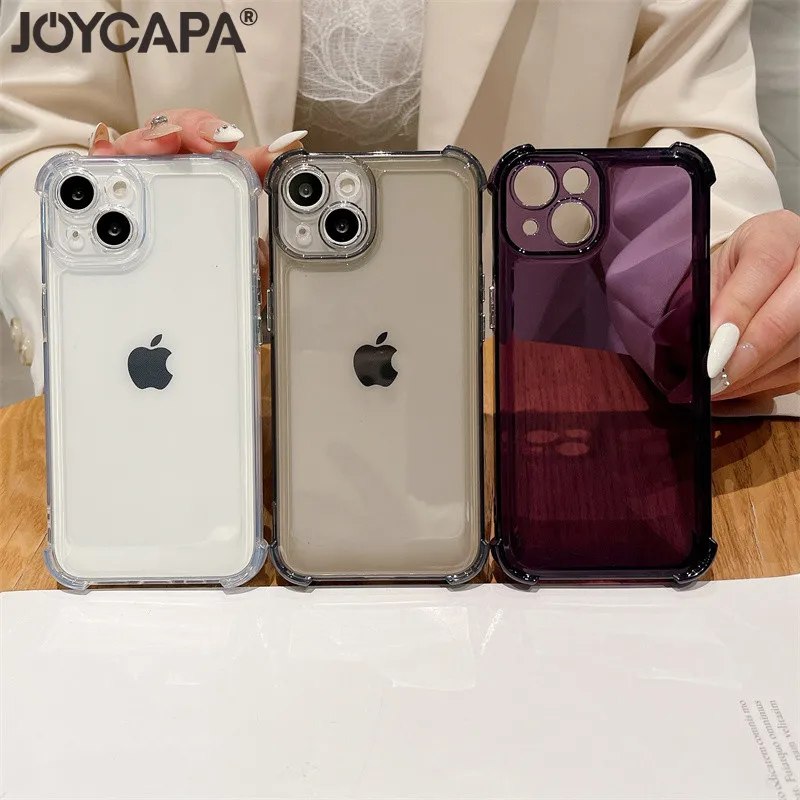 Transparent phone case Four corner bubble protection against falling For iPhone 15 14 13 12 Phone 15 14  13 12 Pro P