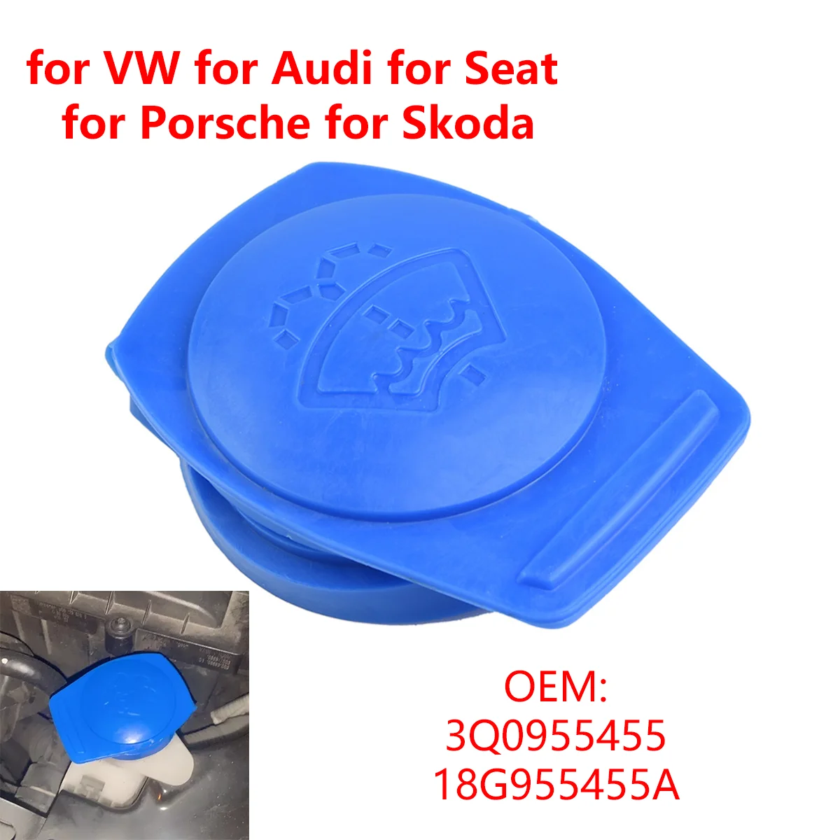 Auto Scheibenwischer Waschflüssigkeit Reservoir Tankdeckel 3Q0955455 für Porsche Cayenne für VW für Audi für Seat für Skoda Octavia