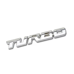 Emblema in Lega Metallica 3D Turbo - Adesivo Decorativo Elegante per Modifiche Auto