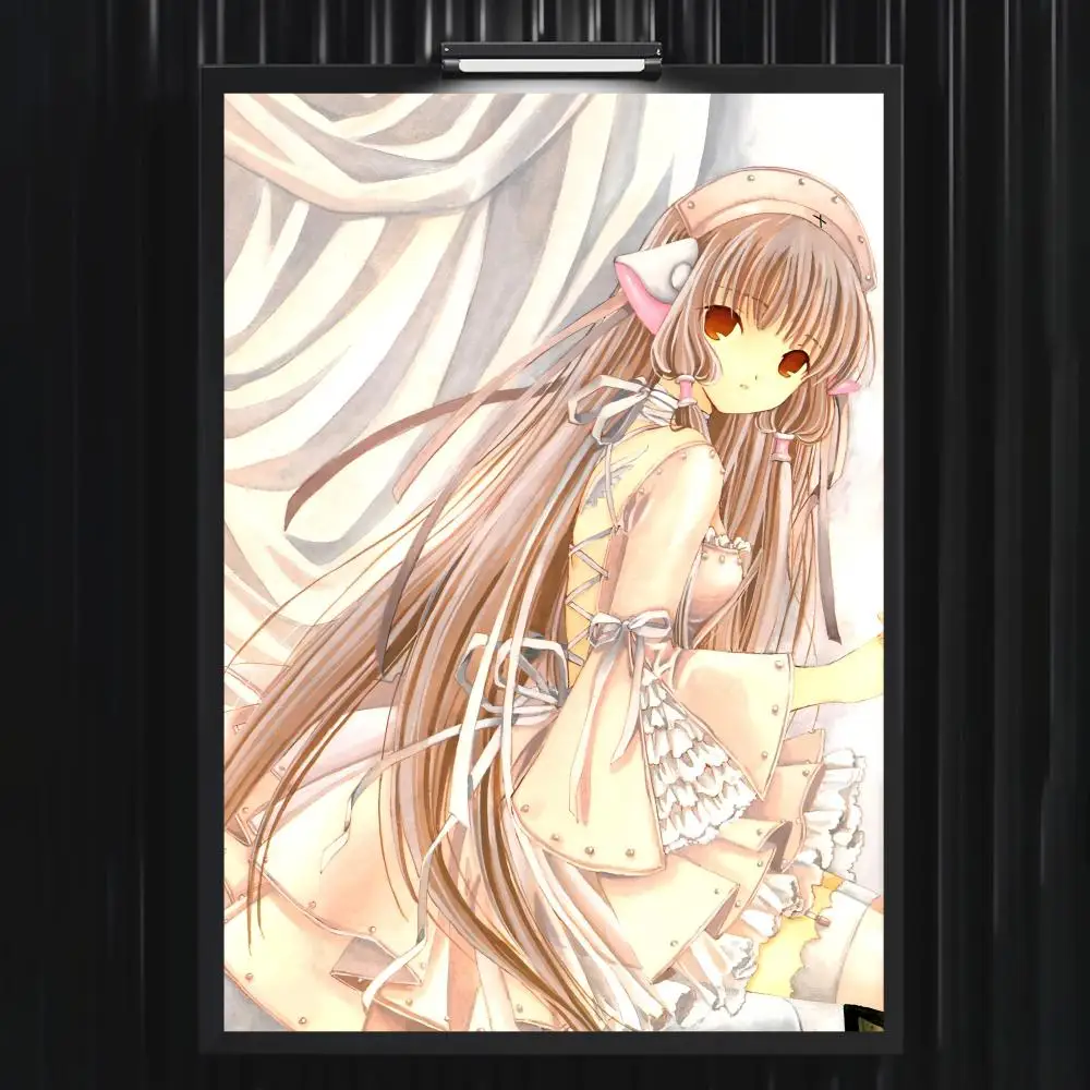 Cartoon-C-Chobits Niedliches Poster für Zuhause, Wohnzimmer, Schlafzimmer, Bar, Flur, klebrige Wandkunst, Druck, wasserfest, ästhetische Dekoration – Detail 9