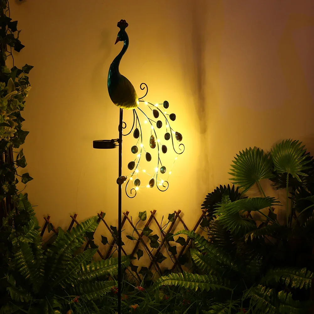 Description Picture 6 of itemSolar Peacock Garden Outdoor LED Lights LED Solar Lawn Lamp Waterproof Solar Pathway Light Retro for Courtyard Garden Path Lawn