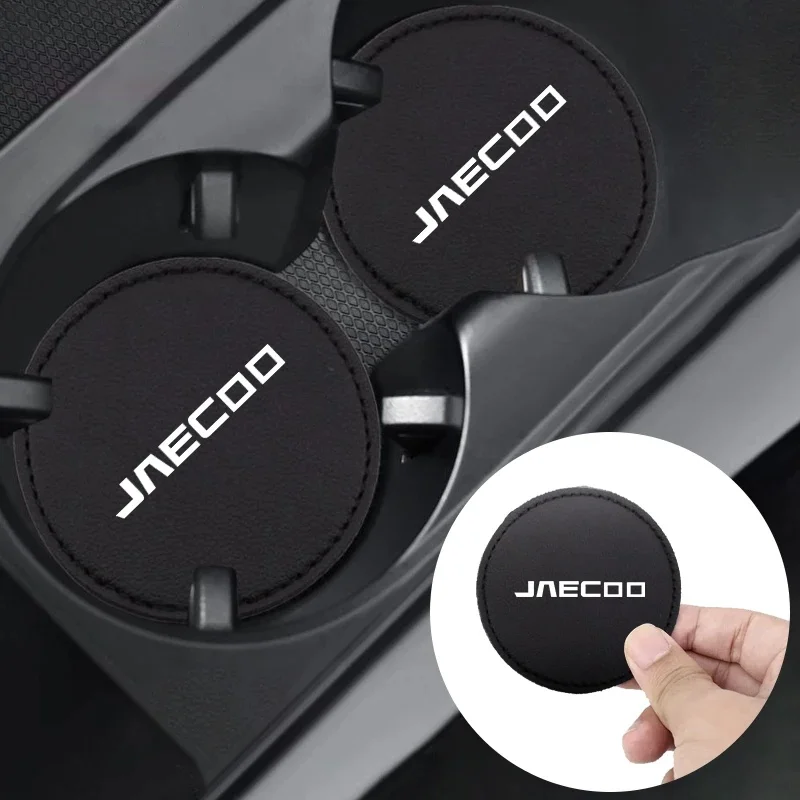 2Pcs 비 스크래치 자동차 컵 코스터 미끄럼 방지 매트 Jaecoo J9 J7 J6 Jetour X70 Tiggo 7 Pro 자동차 인테리어 액세서리