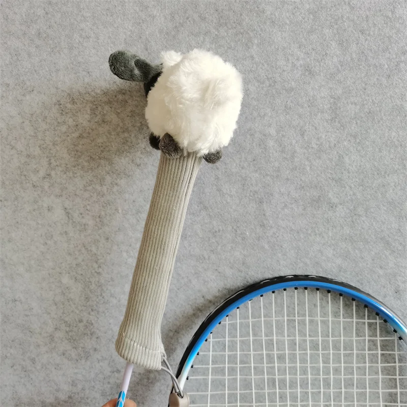 Sheep Badminton Racket Handle Cover Plush Doll Grip Protectors Handcraft Gift