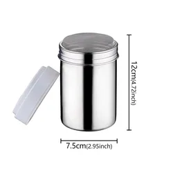 Stainless Steel Powder Sugar and Cocoa Duster Shaker for Kitchen and Barbecue Use (L)