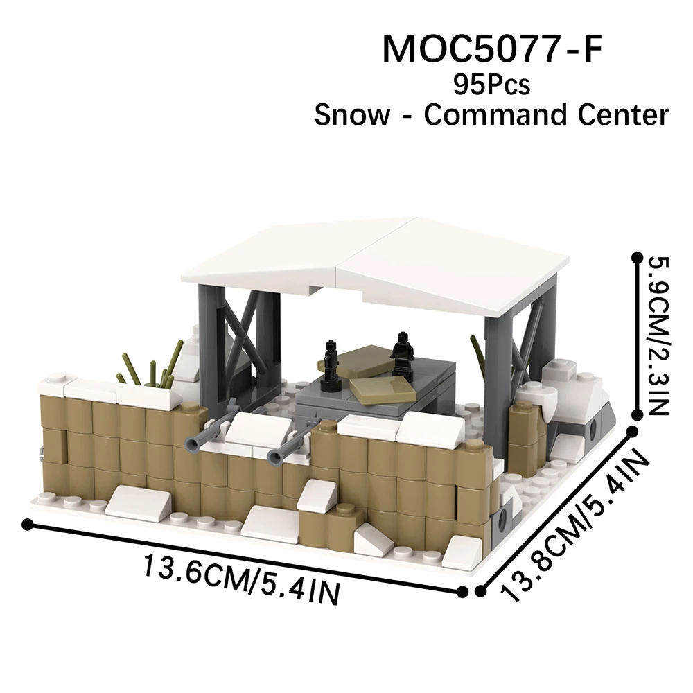 MOOXI Military Battlefield Set MOC Bricks WW2 Snowfield Jungle Wars Scene Compatible Action Figures Building Blocks Toys MOC5077
