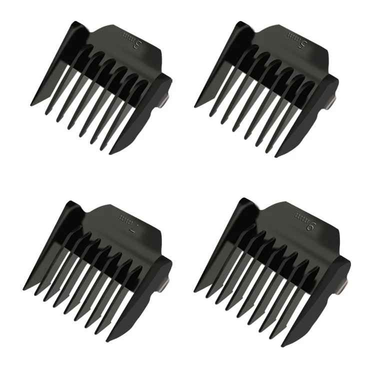 

4Pcs Limit Comb Replacement Combs Trimmer Head Limit Comb for Hair Clipper 3mm 5mm 7mm 9mm,Black