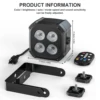 U'King 4Pcs/Set Square LED Par Lights 4X8W RGB LED Stage Light Remote&DMX Controlled DJ Light For Wedding Party Club Disco Event 6