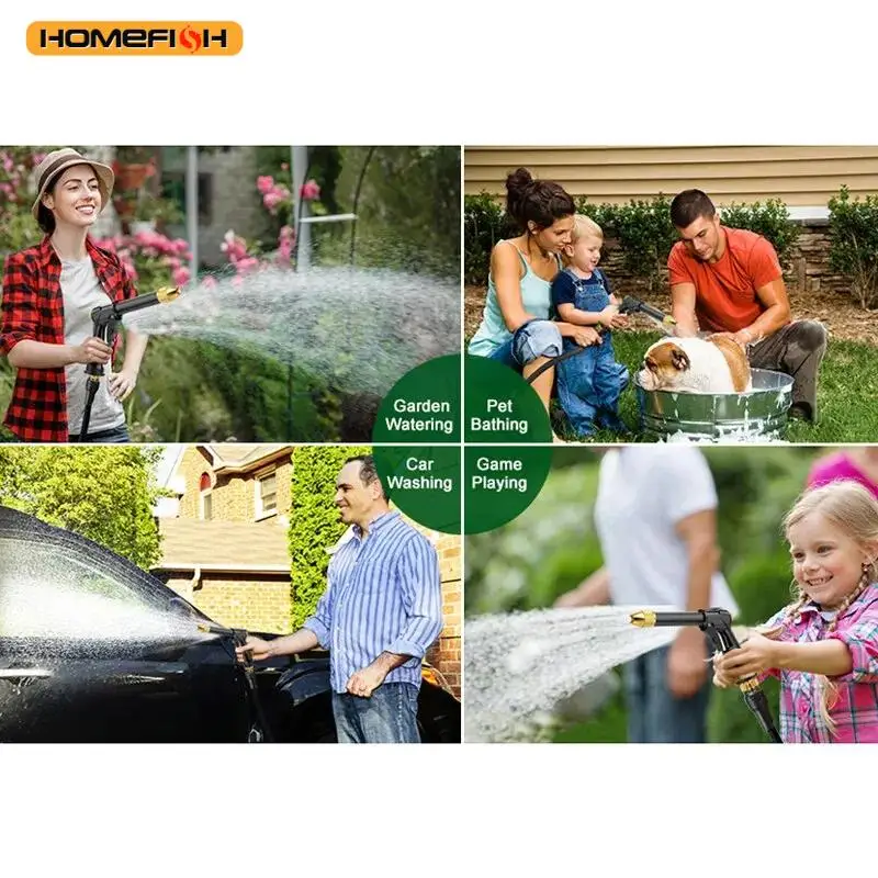 Flexible Expandable Garden Hose High Pressure Nozzle Spraye Washer Gun Car Wash Expandable Garden Water garden hose