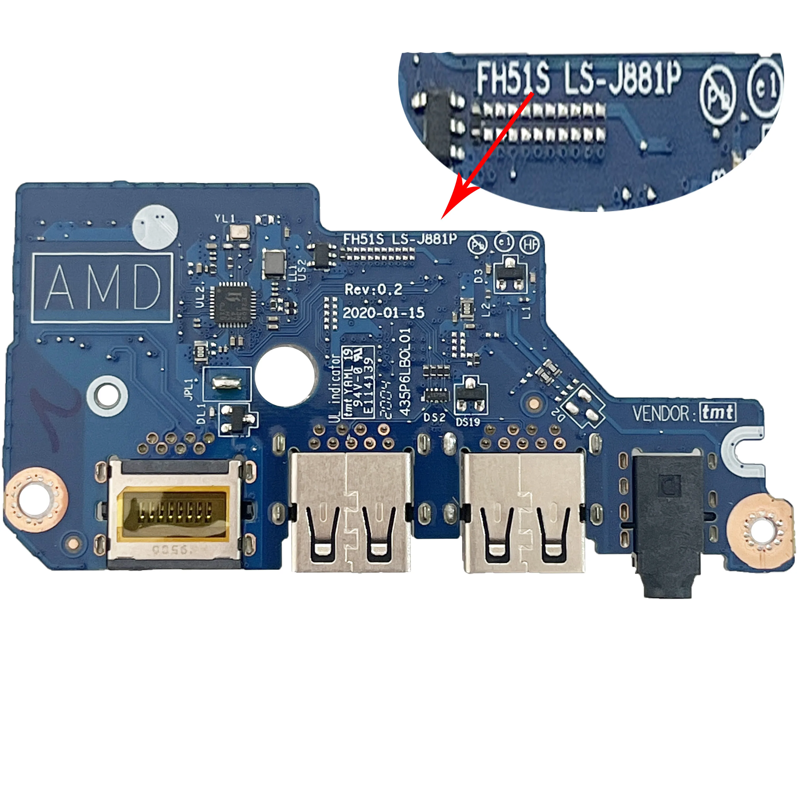 Placa Usb Original para Acer Nitro An51555 56 57 44 45 46 N20c1 Ls-j871p Ls-j881p Ls-k851p Ls-l031p 100 Testado Novo - Imagem 2