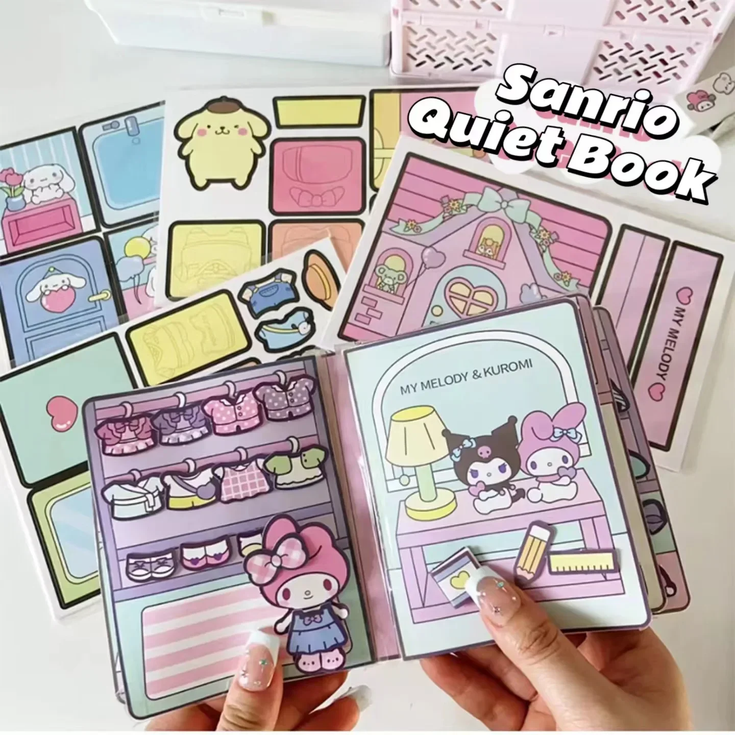 

Sanrio Cinnamoroll Kuromi Тихая книга My Melody ручной работы DIY детские игрушки Развитие рук на способности подарок на день рождения для девочек