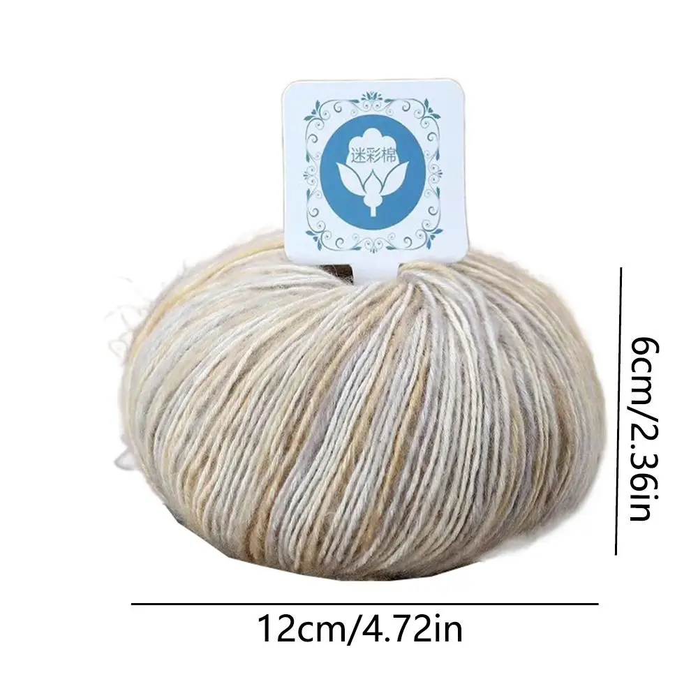 Super Soft Knitting Wool Yarn Manual Medium Thick Variegated Worsted Weight Yarn Multipurpose No Fading Hand Knitting Yarn Sock 6