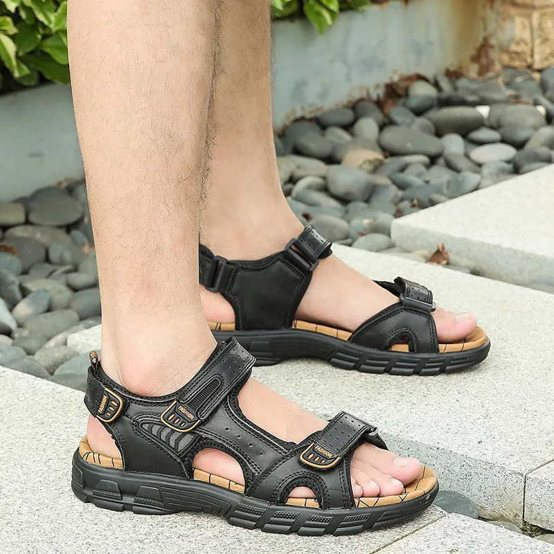 Men's Outdoor Leather Casual Lightweight Sandal - Image 4