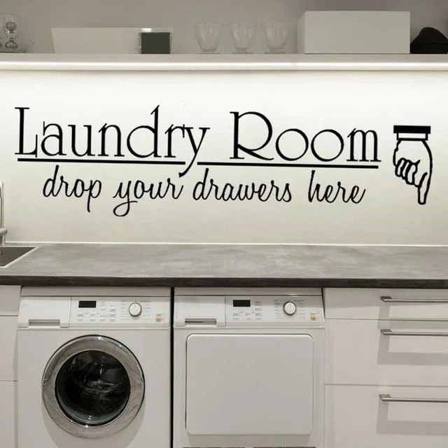 Wall Sign Stickers Laundry  Laundry Room Wall Decal Decor - Room Wall  Decal Quote - Aliexpress