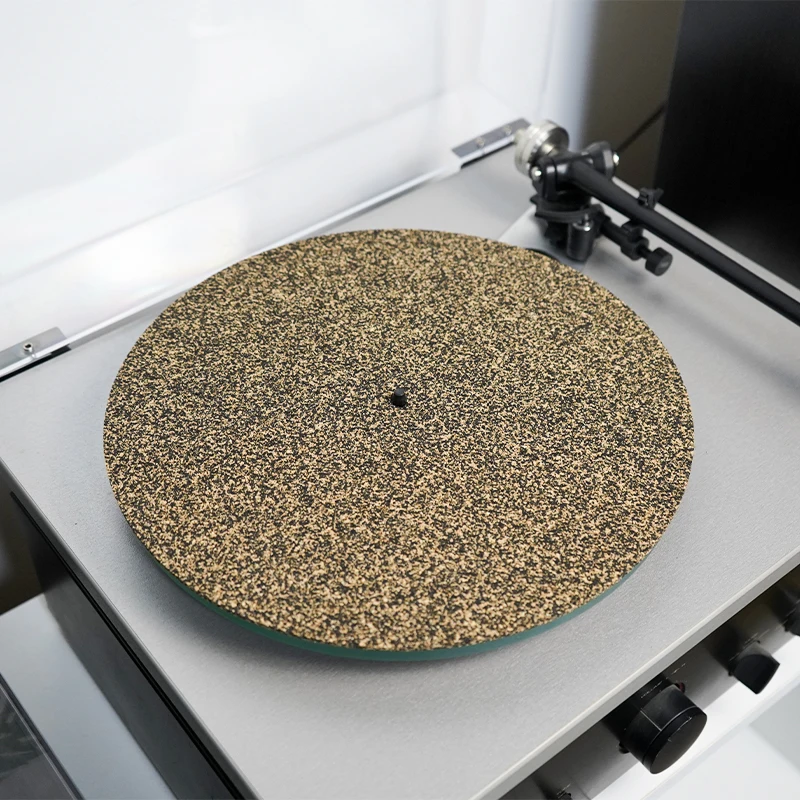 Cork & Rubber Turntable Platter Mat Slipmat Anti-Static LP Vinyl Record Pad Turntable Phonograph Accessories