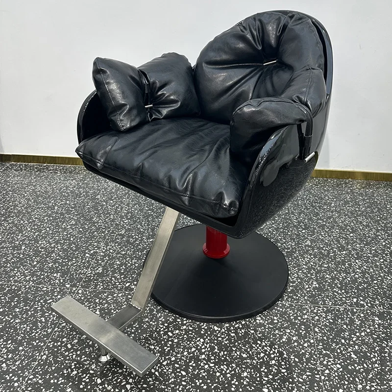 

cosmetic Minimalist Hairdressing Barber Chair Barbershop Perm Hair Dyeing Barber Chair Silla De Barbería Salon Furniture HD