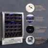 24 Inch Wine Cooler Under Couter Wine Fridge 51 Bottle Dual Zone Freestanding Mini Fridge with Digital Temperature Control 5