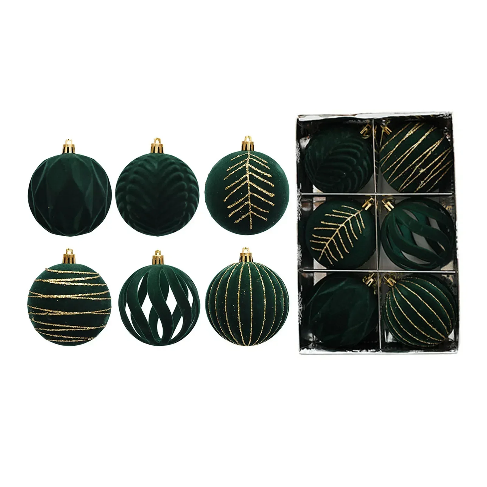 Bolas navideñas de 8 cm, adornos de color rojo vino, verde y blanco, para árbol de Navidad, decoración de fiesta, esferas navideñas de Año Nuevo 2024