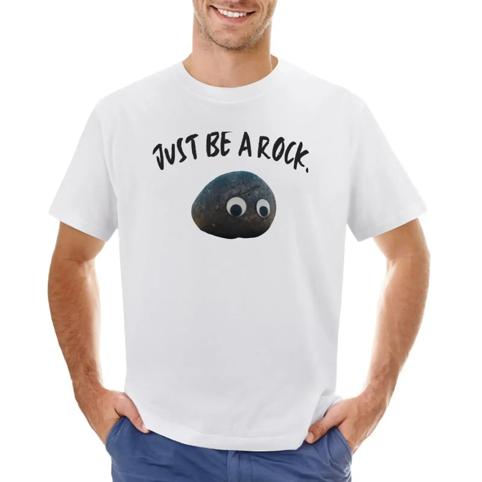

Just be a rock. T-shirt oversizeds tees vintage clothes men graphic t shirts