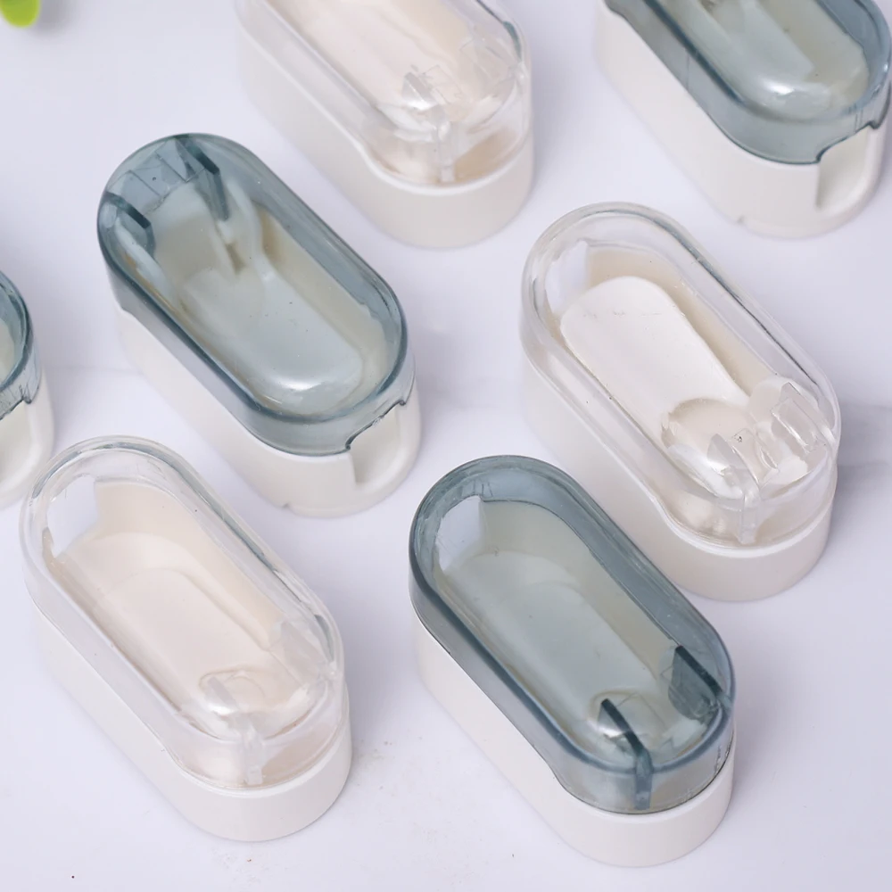 Toothbrush Holder 1-5Pcs Toothbrush Holders With Cover Punch-free Wall-mounted Self-adhesive Dust-free Bathroom Storage Racks