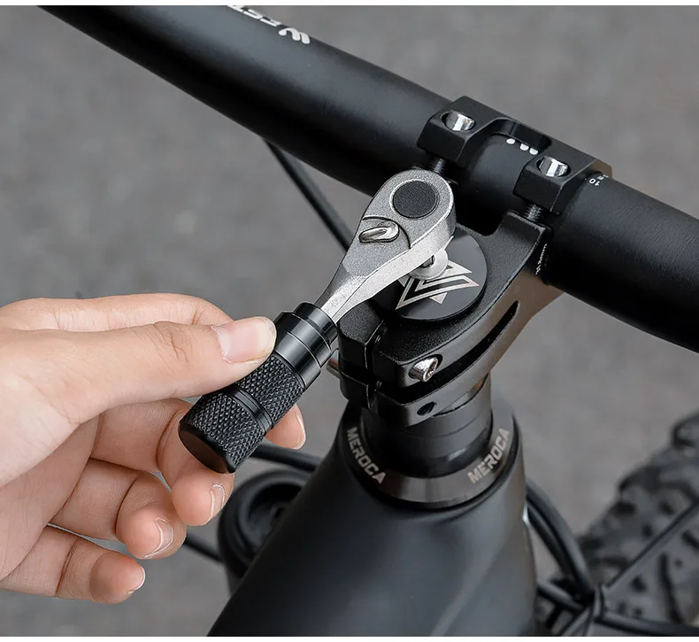 WEST RADFAHREN Tragbare Toolkit Multifunktionale Reparatur Werkzeug Tasche Ratsche Kit Reifen Hebel Mini Pumpe Werkzeuge Set Fahrrad Zubehör – Detail 6