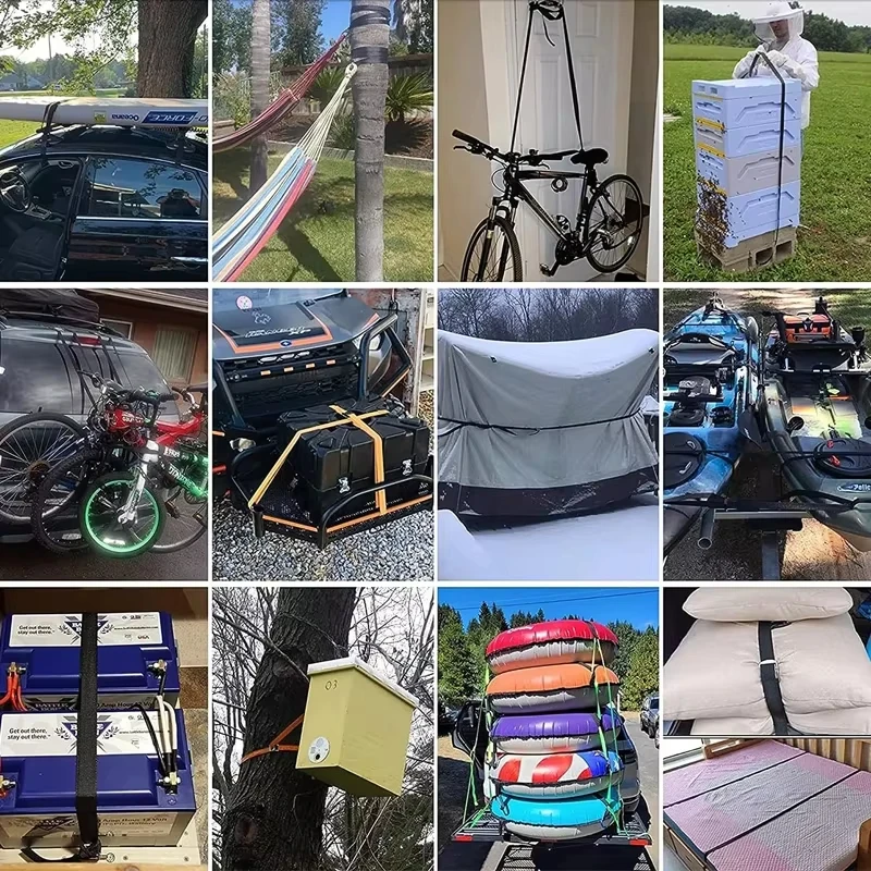 Cargo Straps With Buckle Tie-Down Belt for Motorcycle Car Bicycle Metal Tow Rope Strong Ratchet Fixing Belt for Luggage Bag, cargo straps,cargo tie down strap,tie down straps,lashing strap