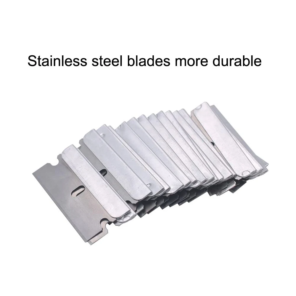 Single-Sided Blades 20/30/50pcs Mobile Phone Screen Glue Removal Scraping Rubber Spatula Car Film Glass Ceramic Cleaning Knife