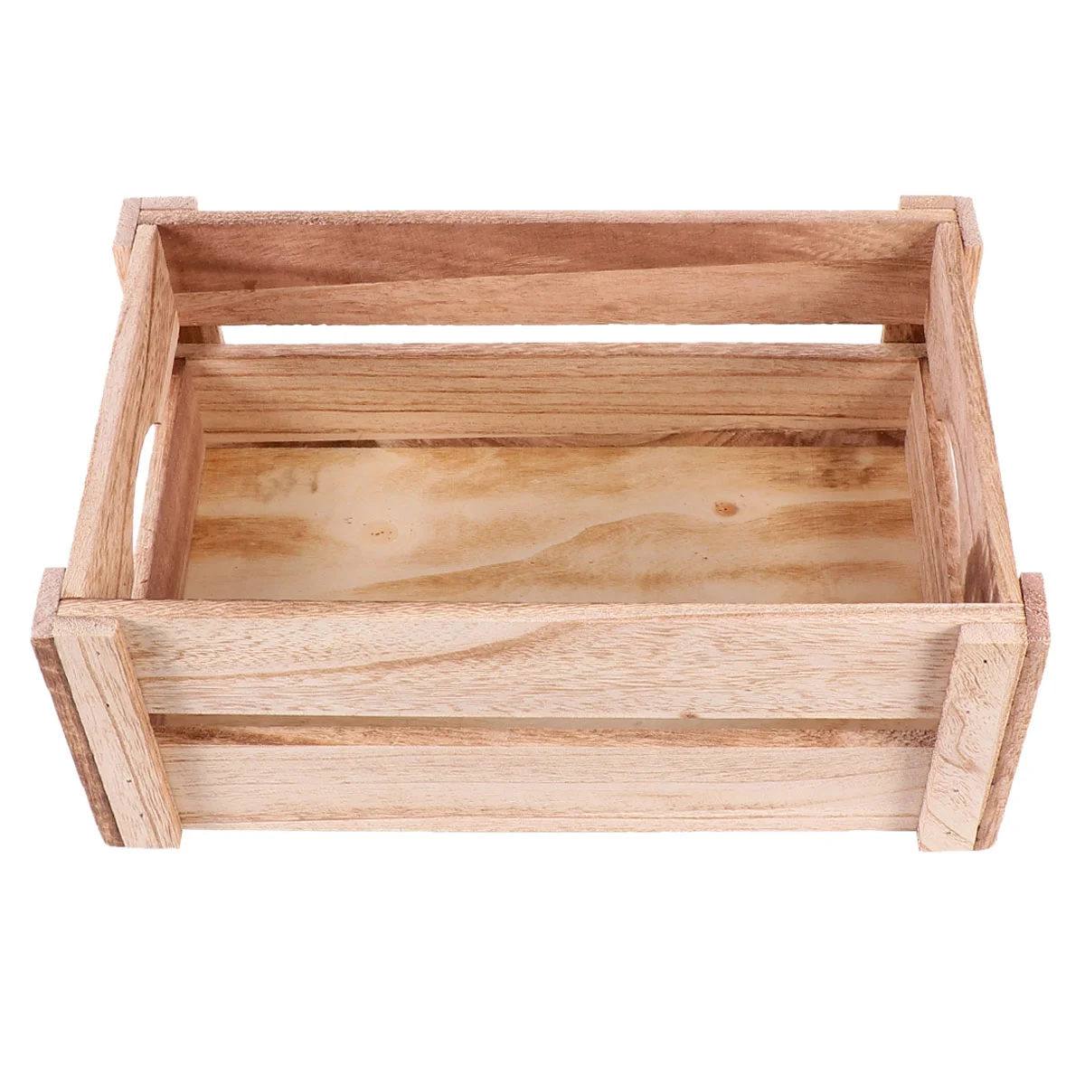 

Wood Storage Box Vintage Wood Storage Basket Wooden Storage Organizer For Home Brown