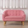 Children's Sofas, Kids Sofa,Linen Fabric 2-Seater Upholstered Couch,Small Toddler Couch for Children Gift(30-Inch) (Pink) 1