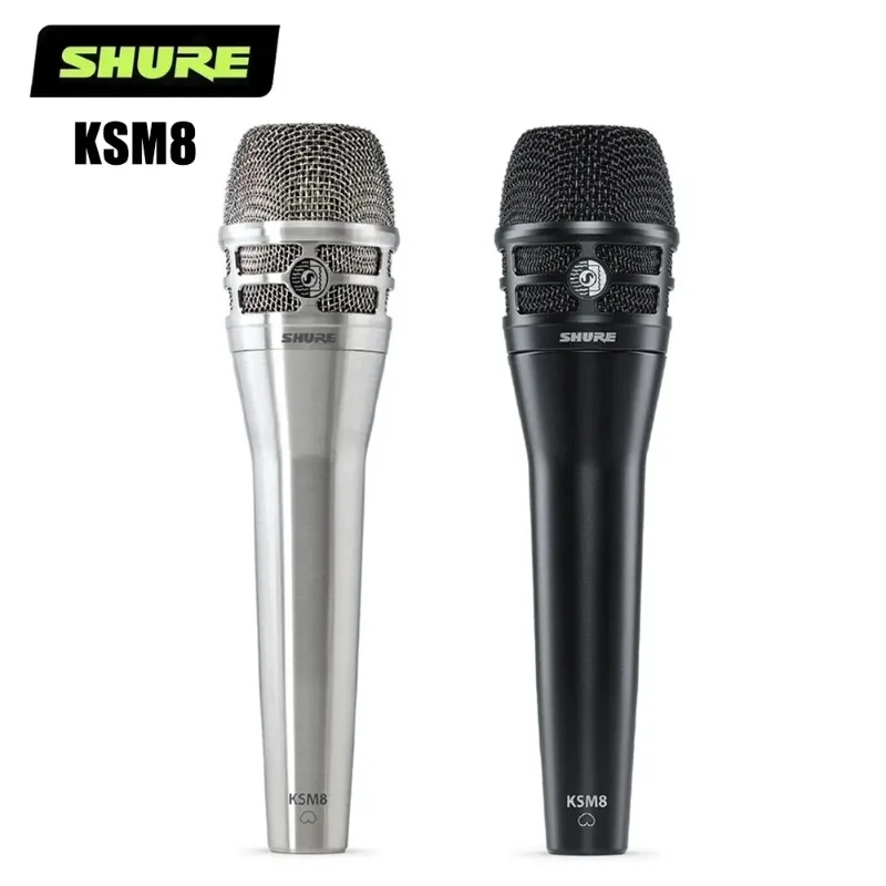 Microfono Dinamico Professionale Shure KSM8 per Voce, Microfono Cablato per Karaoke, Studio, Canto, KTV, Spettacoli dal Vivo e Palcoscenico