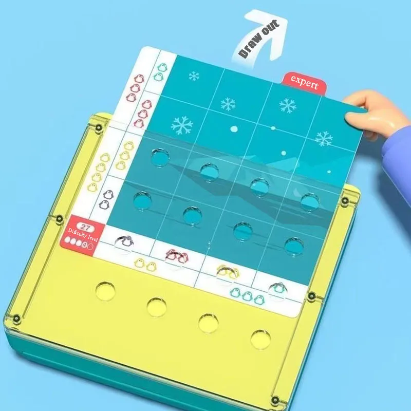 ANU New Penguin Array Toys Reasoning Brain Thinking Training Children's IQ Education Chessboard Games Gifts Interactive Toys