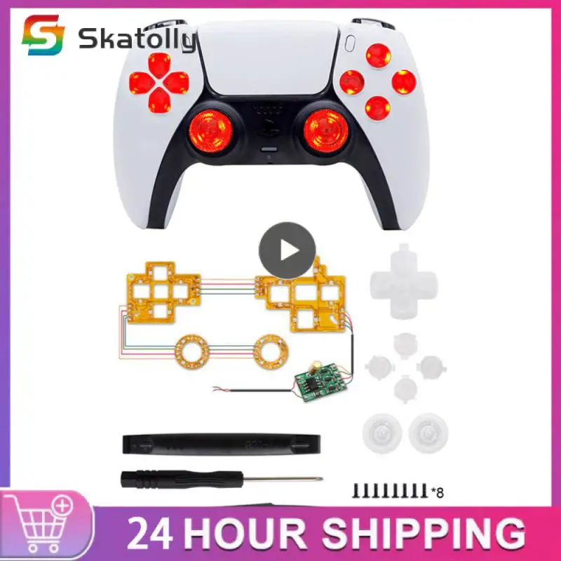 

FROG Metal Dpad ABXY Buttons for PS5 Controller Custom Replacement Aluminum Analog Stick Joystick for Game Accessories