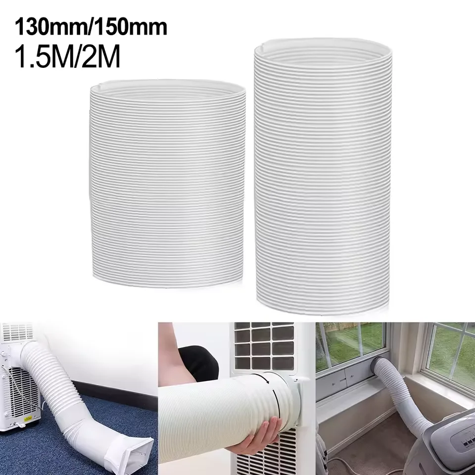 1.5/2M Portable Flexible Conditioner Exhaust Hose Universal Duct Extension Pipe Telescopic Vent Tube for Mobile Air Conditioning